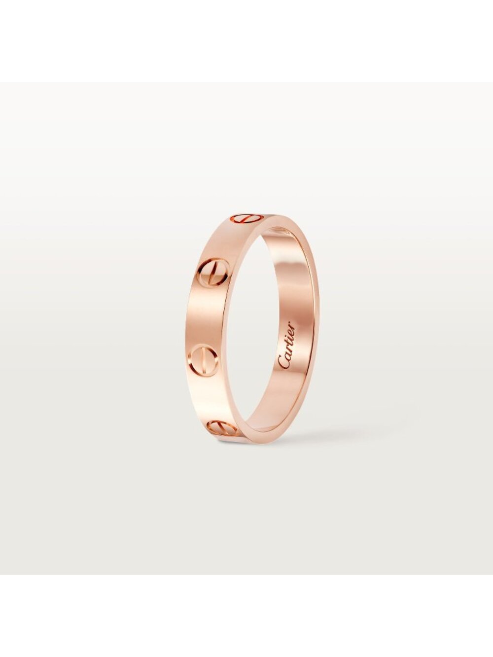 Pre-Owned Cartier 18K Love Wedding Band Ring Rose Gold Size69